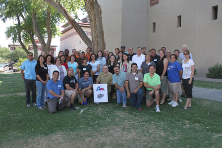 <i>The group of teachers who attended the institute at The University of Texas at El Paso. All photos in this page by Humanities Texas unless otherwise noted.</i> UTEP Institute attendees