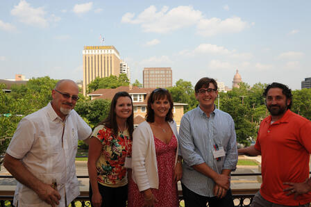 <i>Teachers attended a reception at the Byrne-Reed House during the Austin institute</i> Austin Institute attendees
