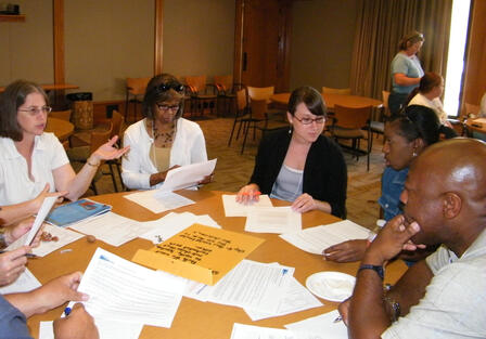San Antonio teachers learn about educational resources at the Institute of Texan Cultures. San Antonio Teachers