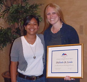 Melinda Lemke and her student