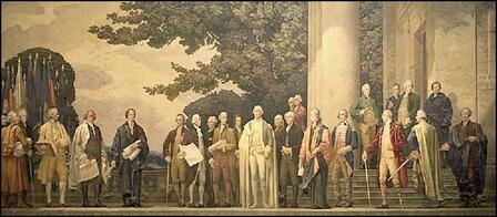 The Constitution mural by Barry Faulkner (1936). National Archives. The Constitution