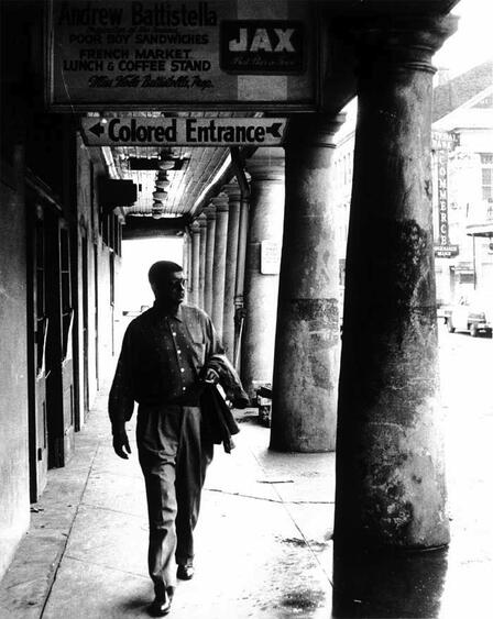 John Howard Griffin disguised as an African American in New Orleans. Photo by Don Rutledge, reprinted with the permission of Wings Press. John Howard Griffin, disguised, in New Orleans